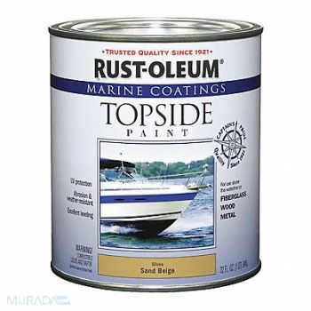 RUST-OLEUM Marine Coating 1 qt Sand Beige Alkyd, 2GXC9