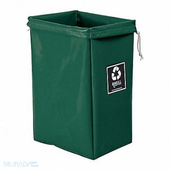 ROYAL BASKET TRUCKS Enviro Hamper Bag 30 gal green vinyl, 2HEH6