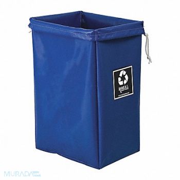 ROYAL BASKET TRUCKS Enviro Hamper Bag 30 gal Blue Vinyl, 2HEH7