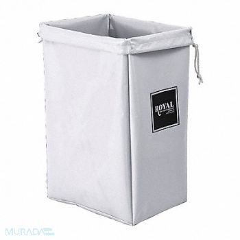 ROYAL BASKET TRUCKS Hamper Bag 30 gal White Vinyl, 2HEJ3