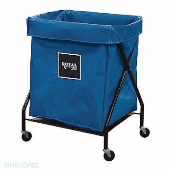 ROYAL BASKET TRUCKS X-Frame Cart 8 Bu Blue Vinyl, 2HEJ4