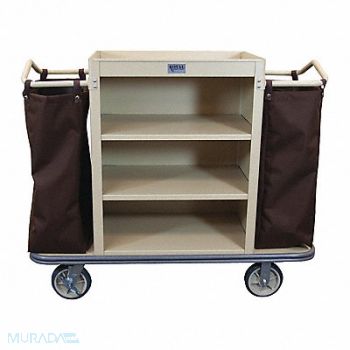 ROYAL BASKET TRUCKS Housekeeping Cart Beige Standard, 2HEJ9