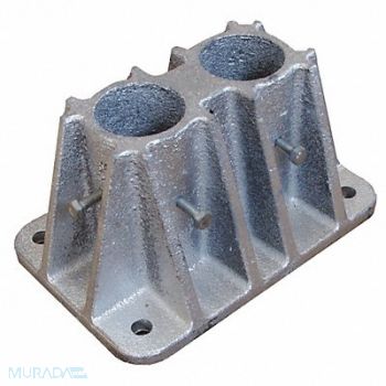 GRAINGER APPROVED Socket Mounting Base Double 5 W, 2HER8