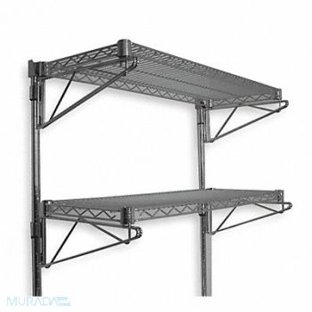 GRAINGER APPROVED Wire Wall Shelf 34x18x24in ShlfCap 125lb, 2HGD9