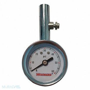 WESTWARD Dial Tire Press Gauge 0 to 60 psi, 2HKY6
