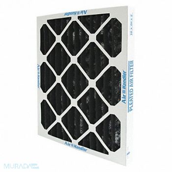AIR HANDLER Odor Removal Pleated Air Filter 24x24x1, 2JUR5