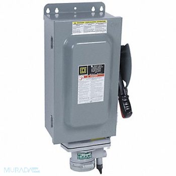 SQUARE D Safety Switch 600VAC 3PST 60 Amps AC, 2JYT7