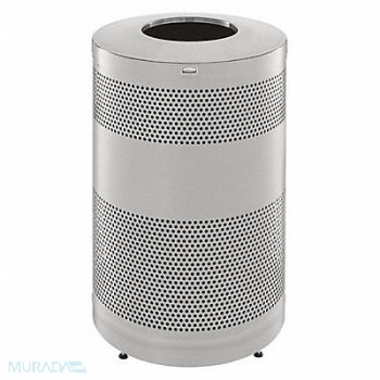 RUBBERMAID COMMERCIAL PRODUCTS Trash Can 51 gal Gray SS, 2KDJ4