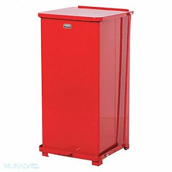 RUBBERMAID COMMERCIAL PRODUCTS STEP CAN DEFENDERS SQ 49L/13G RED, 2KDV2