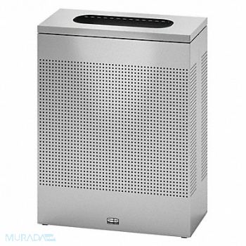 RUBBERMAID COMMERCIAL PRODUCTS Trash Can Rectangular 22-1/2 gal Silver, 2KDR5