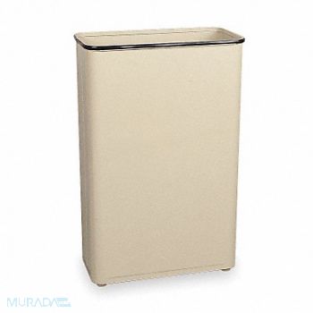 RUBBERMAID COMMERCIAL PRODUCTS Trash Can Rectangular 24 gal Almond, 2KDZ2