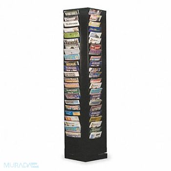 DURHAM MFG Magazine Display 92 Compartments Black, 2KEG2