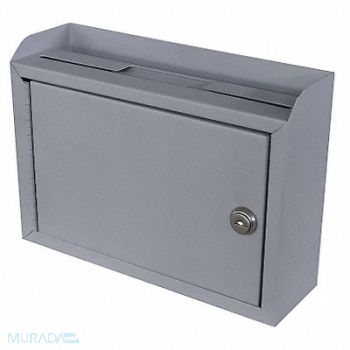 GRAINGER APPROVED Suggestion Box Steel Gray 3 in D, 2KEK1