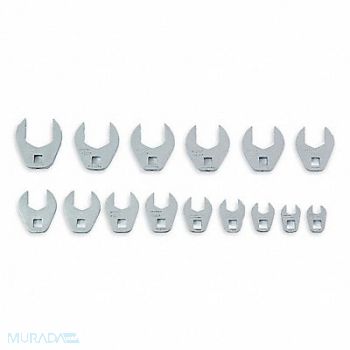 PROTO Crowfoot Skt Set Steel DvSz 3/8 SAE, 2KGH9