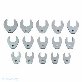 PROTO Crowfoot Skt Set Steel DvSz 1/2 SAE, 2KGJ1