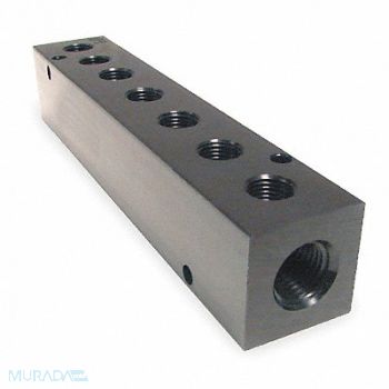 PNEUMADYNE INC Manifold BLK Alum 7Outlets 6.5 L, 2KHC3
