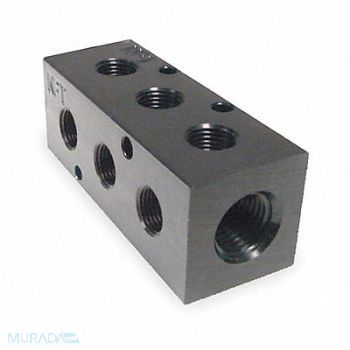 PNEUMADYNE INC Manifold BLK Alum 3Outlets 3 L, 2KHC7