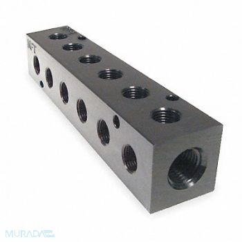 PNEUMADYNE INC Manifold BLK Alum 6Outlets 6.75 L, 2KHE7