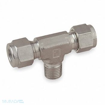 PARKER Branch Tee SS A-LOKxM 1/4Inx1/8In, 5UNC3