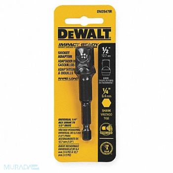 DEWALT Impct Skt Adpt Steel Blk Oxd 1/4 in, 2KLR6