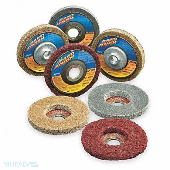 NORTON Non-Woven Dep Center Disc 4 1/2 in Dia, 2KND8