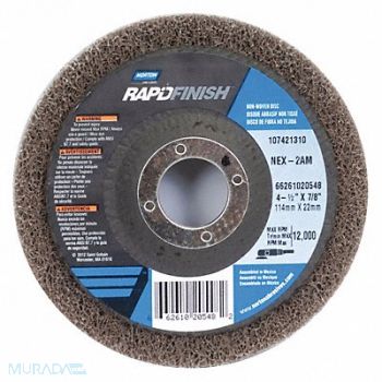 NORTON Non-Woven Dep Center Disc 4 1/2 in Dia, 2KND9