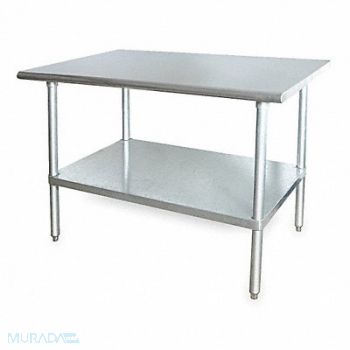 GRAINGER APPROVED Fixed Work Table SS 72 W 24 D, 2KRE8