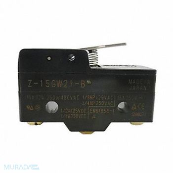 OMRON Snap Switch 15A SPDT Short Hinge Lever, 2KRL1