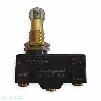 OMRON Snap Swch 10A SPDT Panel Mt Roller Plngr, 2KRP3