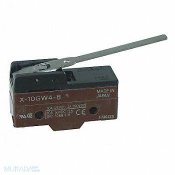 OMRON Snap Swch 10A SPDT Hinge Lever Low Force, 2KRP6