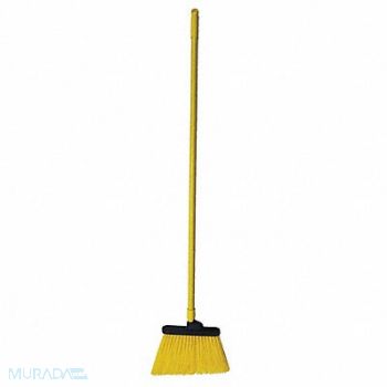 TOUGH GUY J6530 Angle Broom 48 in Handle L 12 in Face, 2KU15