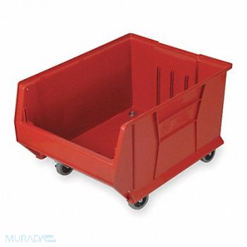 QUANTUM STORAGE SYSTEMS E4549 Mobile Bin Red Polypropylene 12 in, 2KVX8