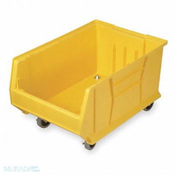 QUANTUM STORAGE SYSTEMS E4549 Mobile Bin Yellow Polypropylene 12 in, 2KVX9