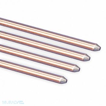 NVENT ERICO Pointed End Ground Rod Steel Over L 8ft, 2KXL8