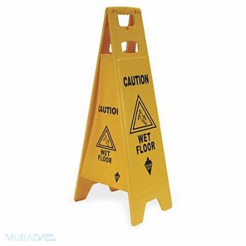 TOUGH GUY Floor Safety Sign Yellow Plastic 37 in H, 2LEA7