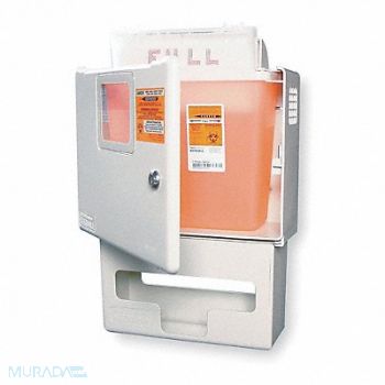 METRO Sharps Locking Cabinet w/SharpsContainer, 6EJH3