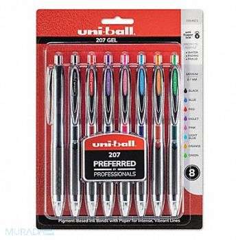 UNI-BALL Gel Pens Black Assorted PK8, 2LUH3