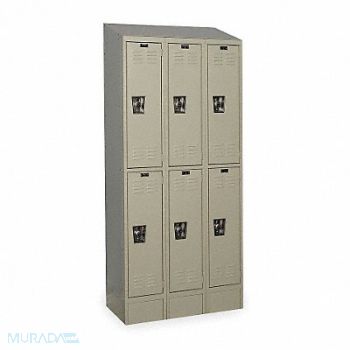 HALLOWELL D4818 Wrdrb Lckr 2x3Lckr Tan 82 x36 x12 Assm, 2LYZ3