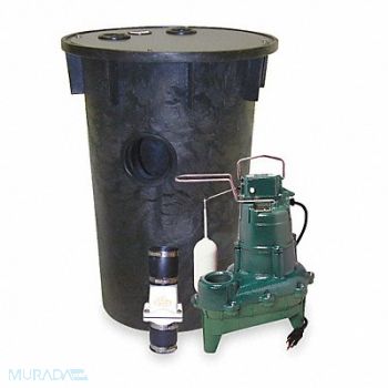 ZOELLER 4/10 HP Sewage Ejector Max Head 18 ft, 2MNE1