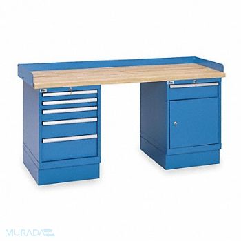 LISTA Workbench Butcher Block 72 W 30 D, 2MNR1