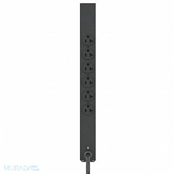 POWER FIRST PDU 125V 6 Outlet 6 ft Black, 2MV43