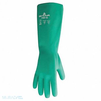 SHOWA D0505 Chemical Resistant Gloves Green Sz 11 PR, 2MXR8