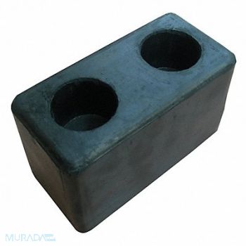 GRAINGER APPROVED Dock Bumper 6x3-1/8x3-1/2 in Rubber PK2, 2MYR6