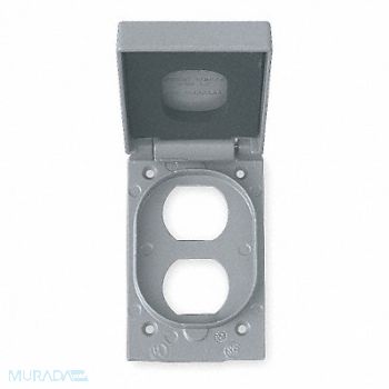 HUBBELL KILLARK Weatherproof Cover Vertical Aluminum, 2NA14