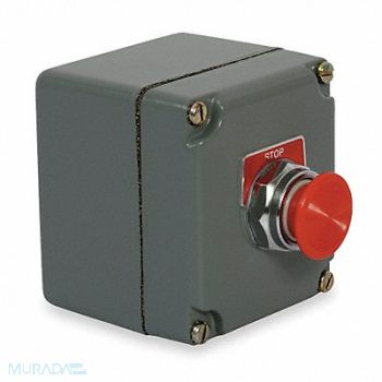 SCHNEIDER ELECTRIC Push Bttn Cntrl Statn 1NO/1NC Mshrm Head, 2NMC7