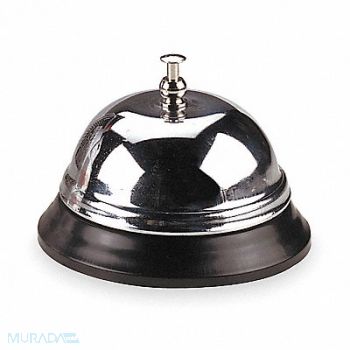 OFFICEMATE Call Bell Nickel 3 3/8 Diameter, 2NRU6