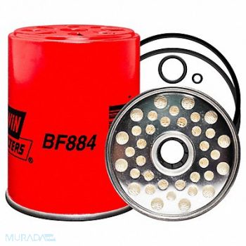 BALDWIN FILTERS Fuel Filter 4-7/16 x 3-15/32 x 4-7/16 In, 2NUD2