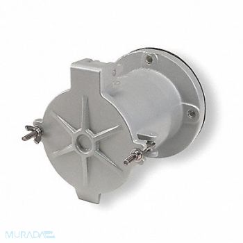 HUBBELL Pn Slv Rec Gray 200 A 4Pl Three, 2NVY1