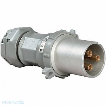 HUBBELL Pin and Sleeve Plug 200 A Gray 4Pl, 2NVX6