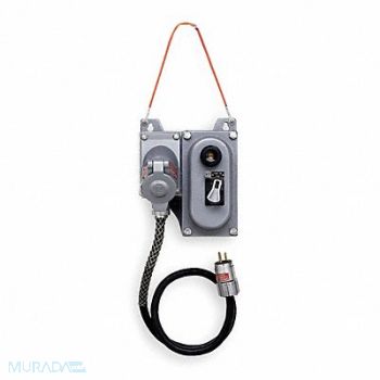 HUBBELL KILLARK Haz Loc GFCI 3ft 20A Gry 125V, 2NVZ3